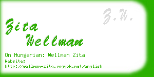 zita wellman business card